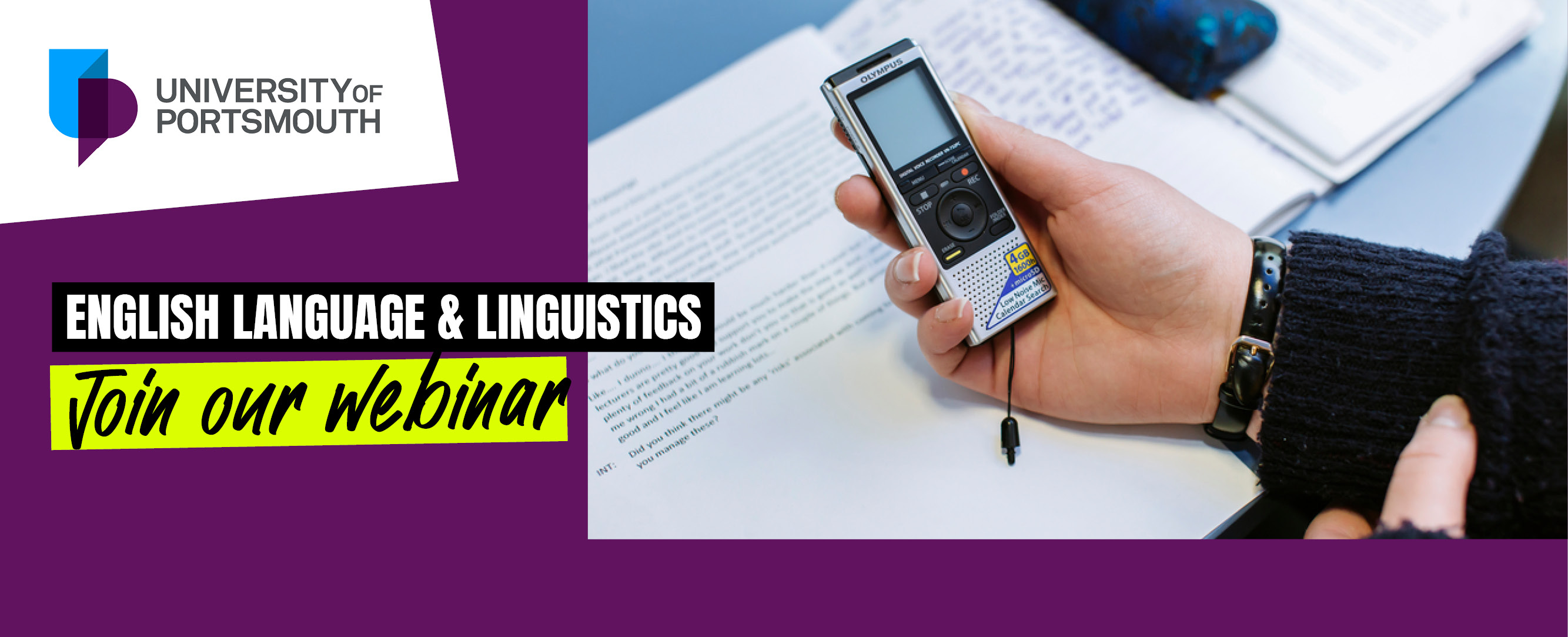 English Language & Linguistics Webinar